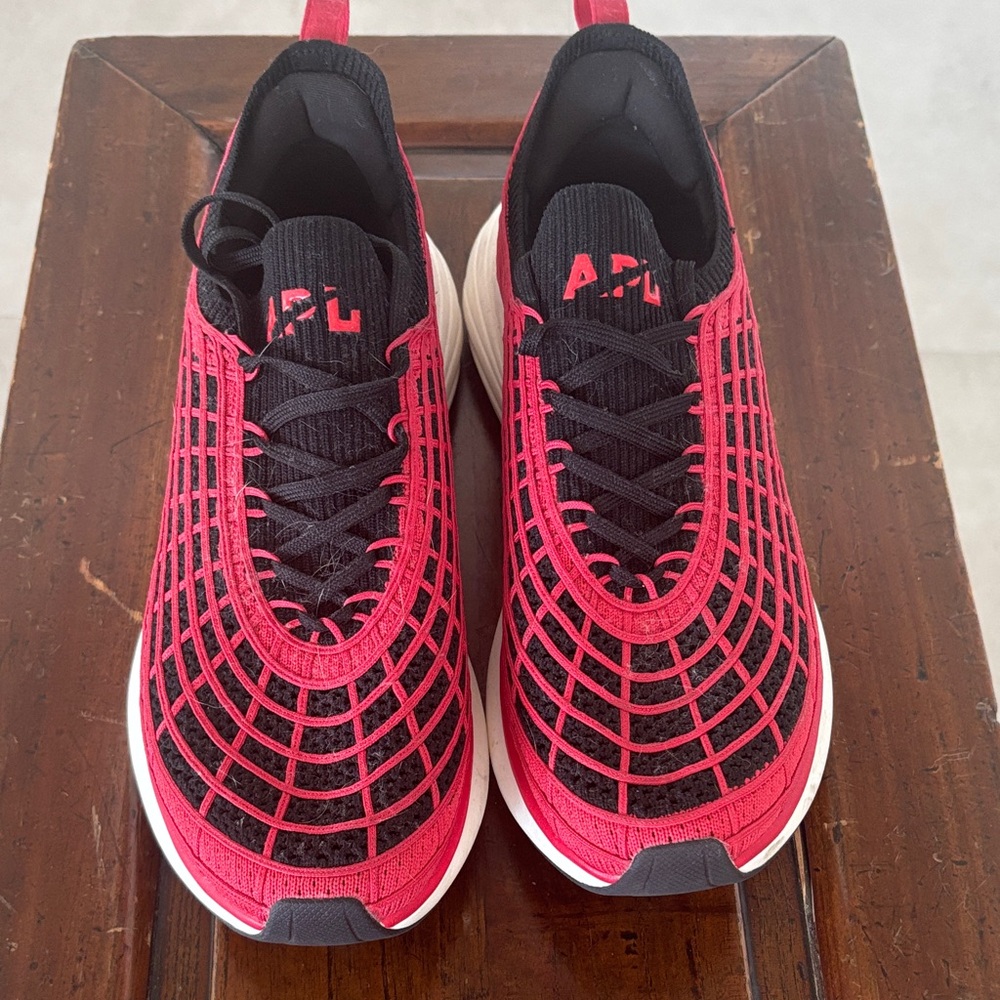 APL Black and Red Mesh Sneakers